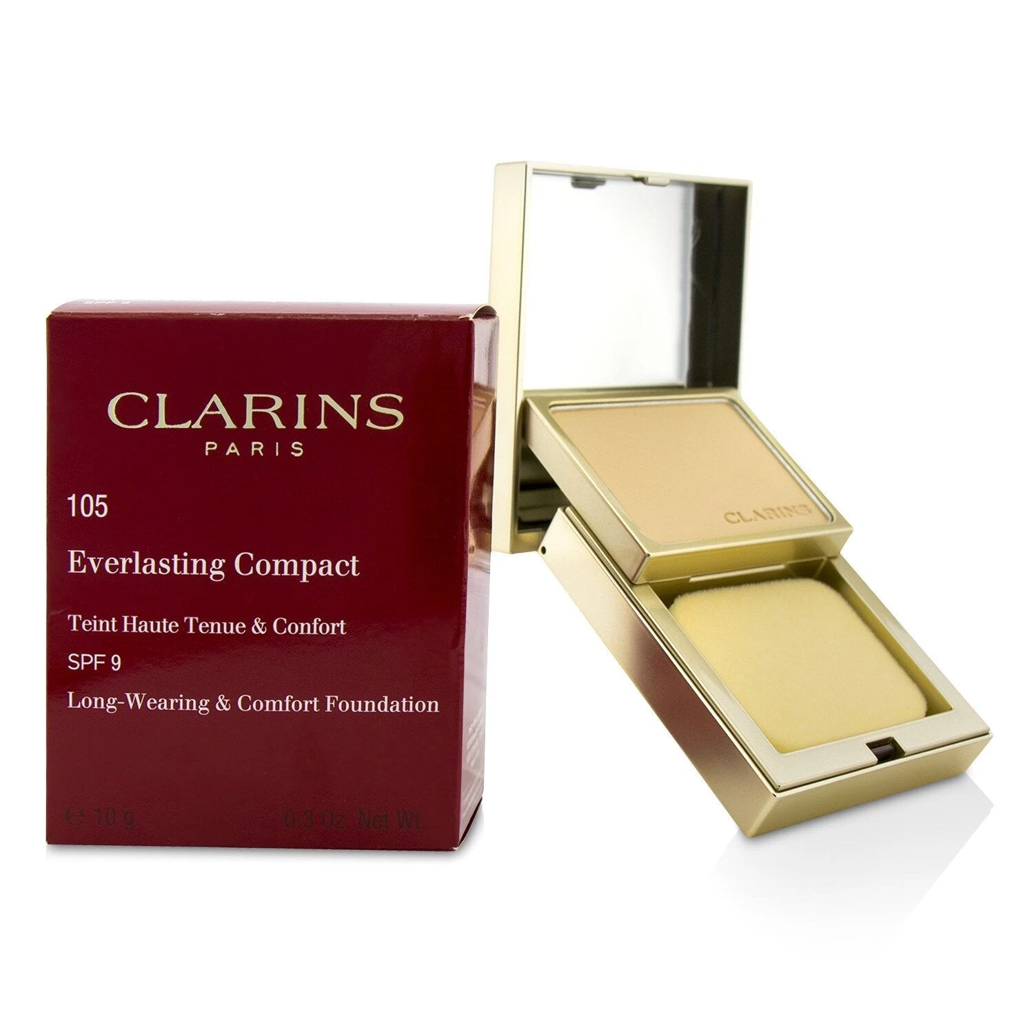 Clarins Everlasting Compact Foundation SPF 9 - # 112 Amber 10g/0.3oz 2 Clarins Everlasting Compact Foundation SPF 9 - # 112 Amber 10g/0.3oz - Image 2