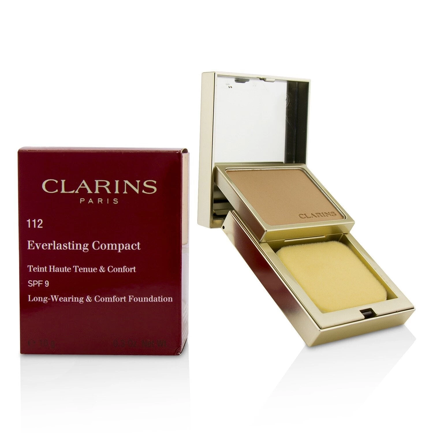 Clarins Everlasting Compact Foundation SPF 9 - # 112 Amber 10g/0.3oz 1 Clarins Everlasting Compact Foundation SPF 9 - # 112 Amber 10g/0.3oz