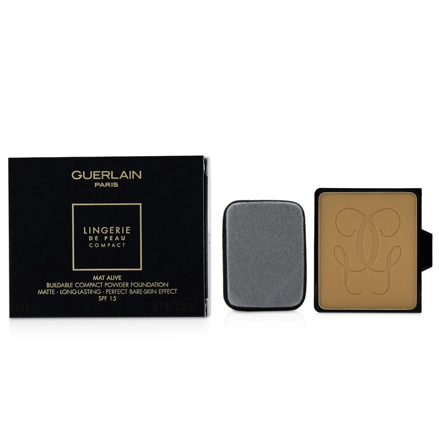 Guerlain Lingerie De Peau Mat Alive Buildable Compact Powder Foundation SPF 15 Refill - # 03W Natural Warm 8.5g/0.29oz 3 Guerlain Lingerie De Peau Mat Alive Buildable Compact Powder Foundation SPF 15 Refill - # 03W Natural Warm 8.5g/0.29oz - Image 3