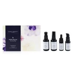Edible Beauty & Edible Beauty On The Fly Travel Mini Kit: Cleansing Milk 15ml+ Toner Mist 30ml+ Ageless Serum 10ml+ Hydrating Lotion 15ml 4pcs