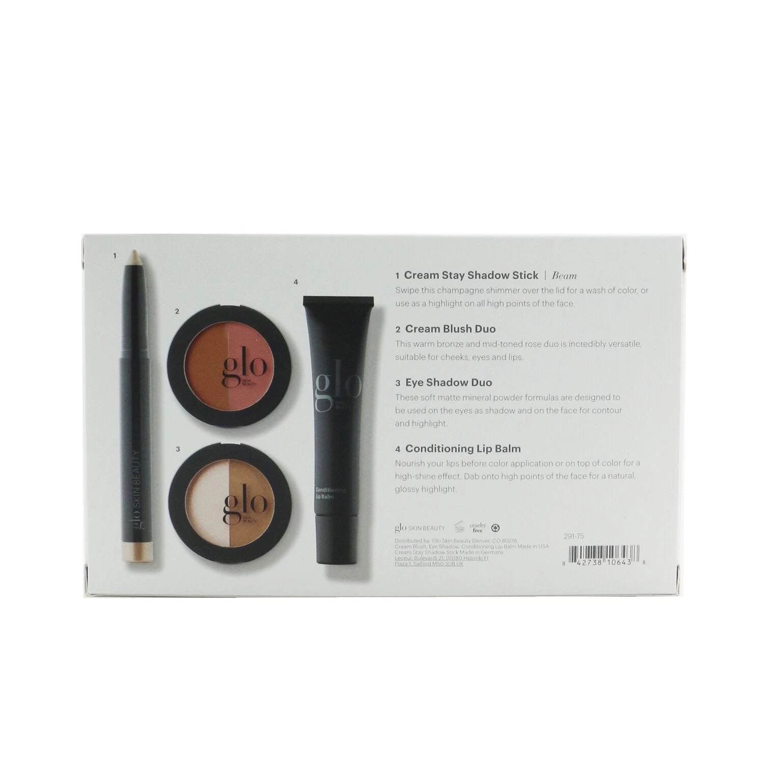 Glo Skin Beauty In The Nudes (Shadow Stick + Cream Blush Duo + Eye Shadow Duo + Lip Balm) - # Pop Of Pink Edition 4pcs+1bag 6 Glo Skin Beauty In The Nudes (Shadow Stick + Cream Blush Duo + Eye Shadow Duo + Lip Balm) - # Pop Of Pink Edition 4pcs+1bag - Image 6