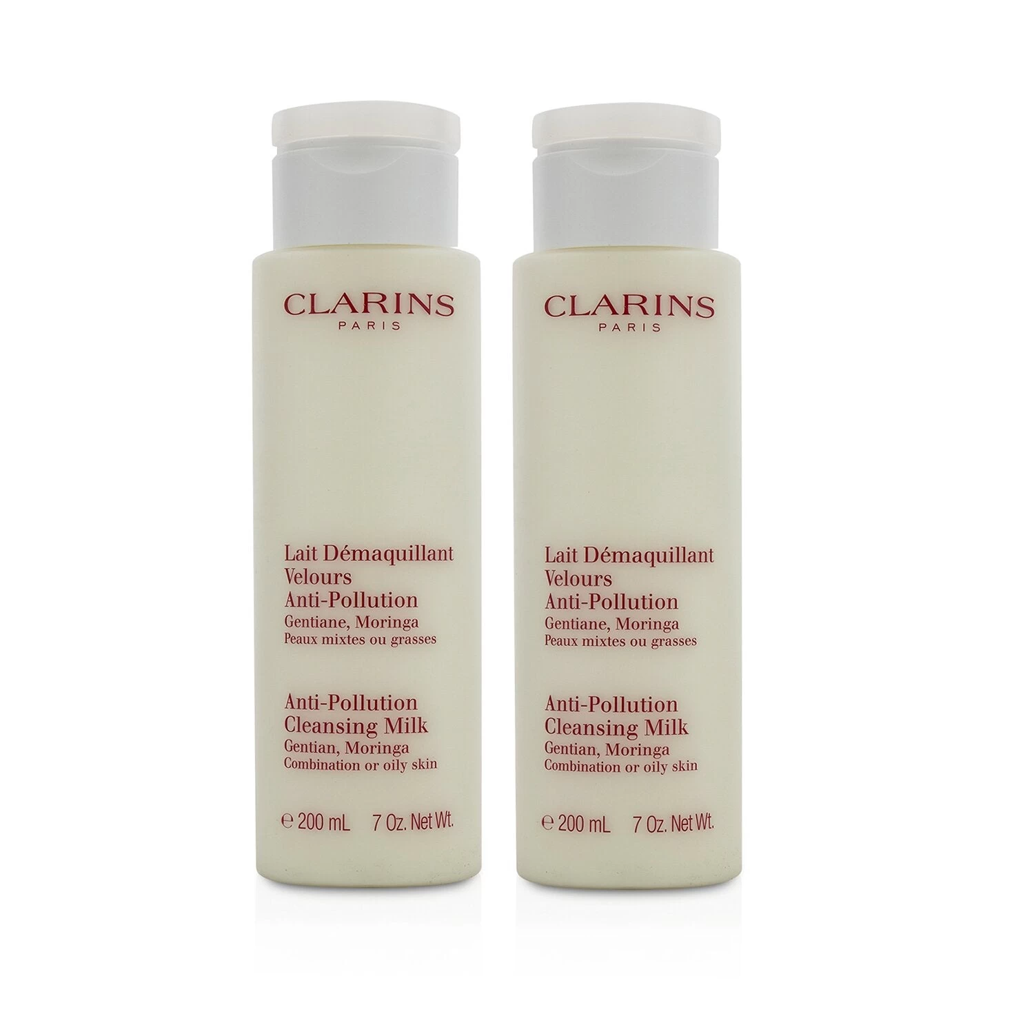 Clarins Anti-Pollution Cleansing Milk Duo Pack - Combination Or Oily Skin 2x200ml/7oz 1 Clarins Anti-Pollution Cleansing Milk Duo Pack - Combination Or Oily Skin 2x200ml/7oz
