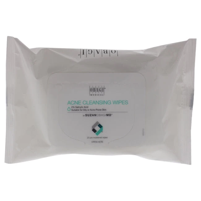 Obagi On The Go Acne Cleansing Wipes By Obagi For Unisex - 25 Count Wipes 1 Obagi On The Go Acne Cleansing Wipes By Obagi For Unisex - 25 Count Wipes