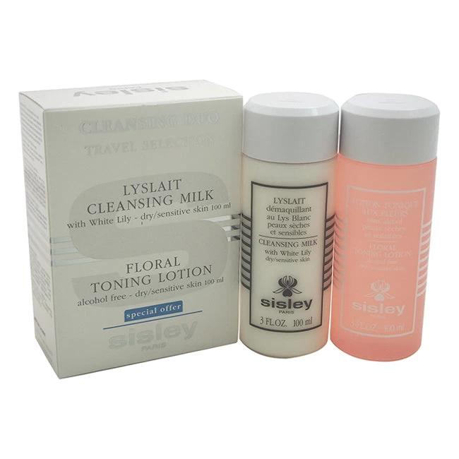 Sisley Cleansing Duo Travel Selection By Sisley For Women - 2 Pc Kit 3oz Lyslait Cleansing Milk, 3oz Floral Toning Lotion 1 Sisley Cleansing Duo Travel Selection By Sisley For Women - 2 Pc Kit 3oz Lyslait Cleansing Milk, 3oz Floral Toning Lotion